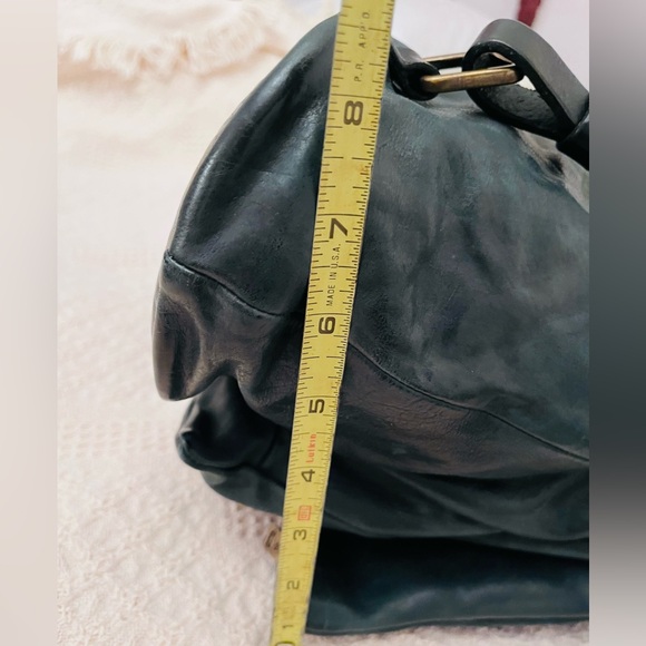 NWT A.S.98 Eco-Friendly Vintage Leather Backpack in Emerald and black.Stunning! - Picture 13 of 16